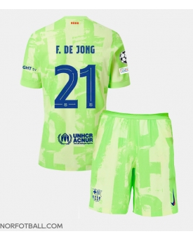 Billige Fotballdrakt Barcelona Frenkie de Jong #21 Replika Tredjedraktsett Barn 2024-25 Kortermet (med bukser)